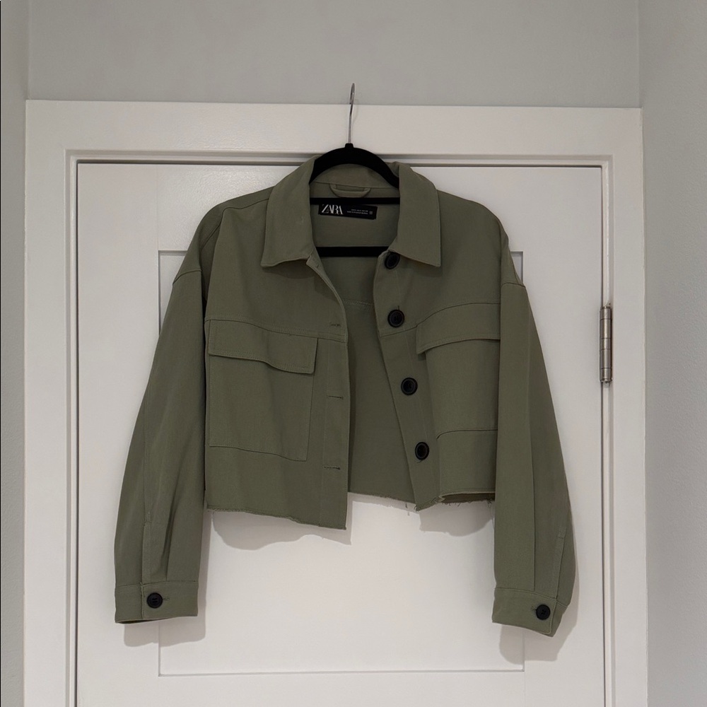 Zara Olive Utility Jacket